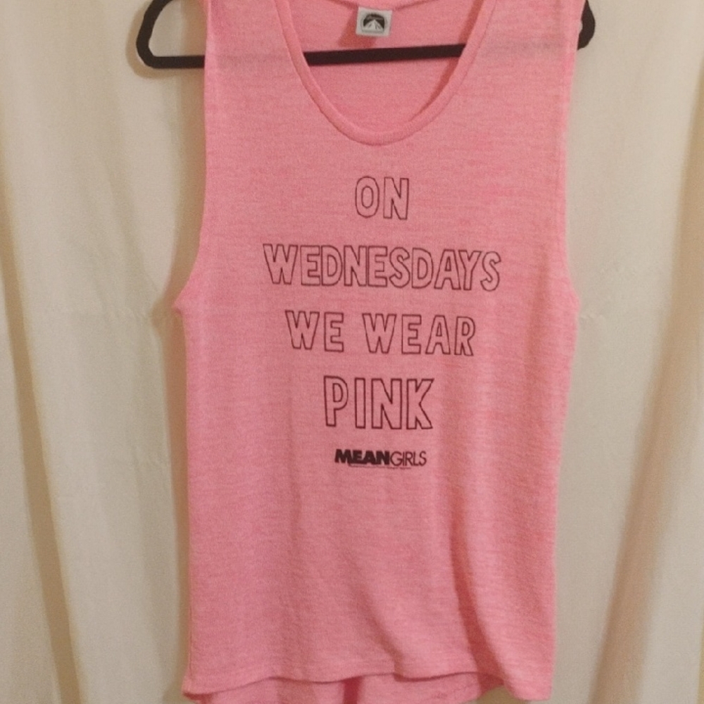Paramount Pink Graphic Tank Top Mean Girls.